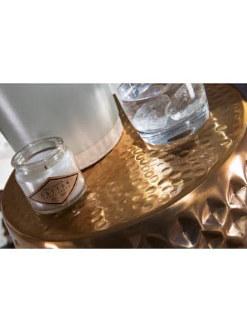 FineBuy Beistelltisch in Gold / Aluminium / 32x32x42