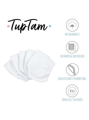 TupTam Mädchen Bustier mit Spaghettiträger 5er Pack in weiß