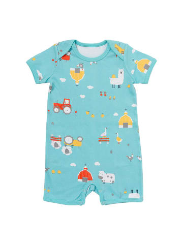 Schlummersack Bio Baby-Strampler kurzarm 2er-Pack in Blau