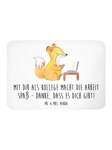 Mr. & Mrs. Panda Magnet Kollege Freude mit Spruch in Weiß
