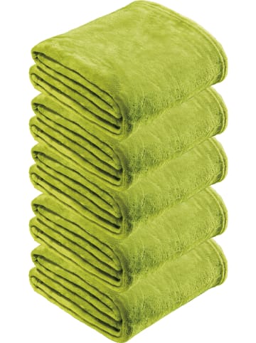 REDBEST Fleece, Microfaser Wohndecke 5er-Pack Amarillo in grün