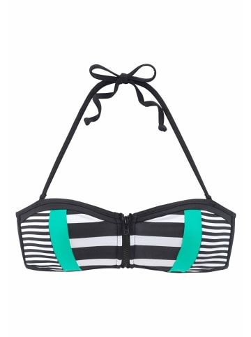 Kangaroos Bandeau-Bikini-Top in schwarz-weiß