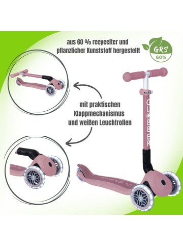 authentic Globber Junior Foldable Lights Eco 3-Wheels-Scooter - Farbe: Beere