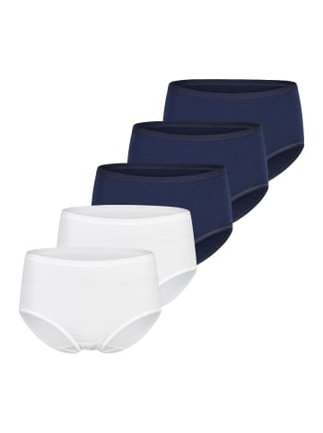 SPEIDEL Midi Slip Cotton & More in Dunkelblau / weiß