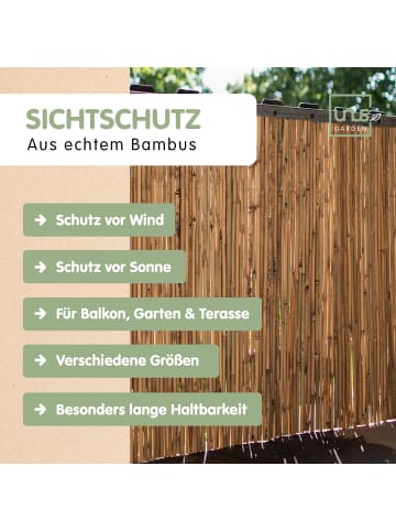 UNUS Sichtschutz Bambus in Braun