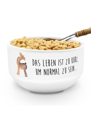 Mr. & Mrs. Panda Müslischale Lama Stolz mit Spruch in Weiß