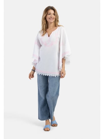 usha FESTIVAL Damen Poncho in Weiss Pink