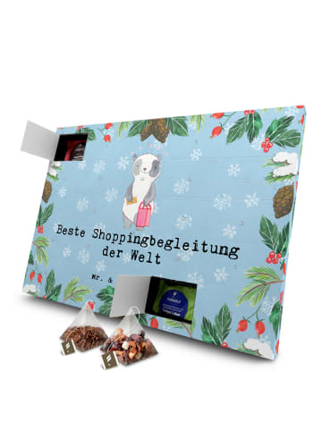 Mr. & Mrs. Panda Tee Adventskalender Panda Beste Shoppingbegleit... in Eisblau