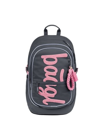 BAAGL 5-tlg. Set: Schulrucksack Core in Grau Logo Pink
