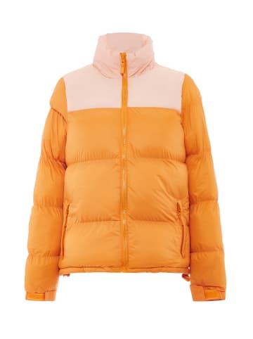 myMo Damen Wattierte Steppjacke in Orange Pfirsich
