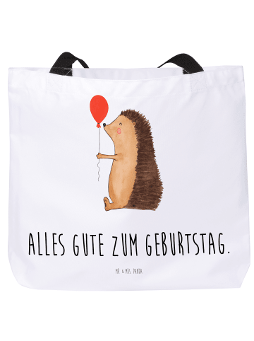 Mr. & Mrs. Panda Beutel Igel Luftballon mit Spruch in Weiß