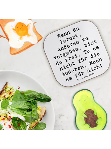 Mr. & Mrs. Panda Untersetzer für Gläser Spruch Vergebung Freihei... in Weiß