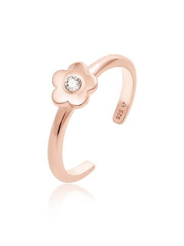 Elli Ring 925 Sterling Silber Blume in Rosegold