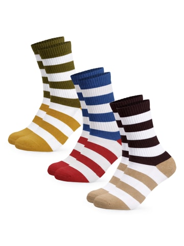 Occulto 3er Pack Tennissocken mit Streifen Momo in Mix1