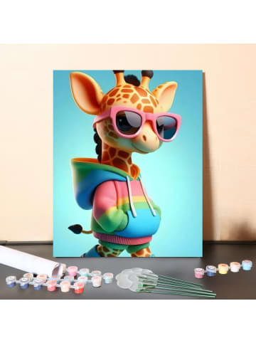 ARTNANAS DIY Malen nach Zahlen Set-"Coolgiraffe" 