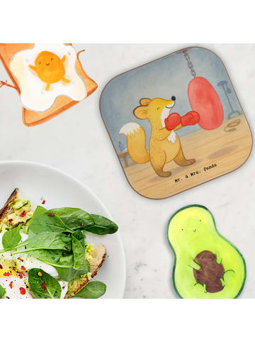 Mr. & Mrs. Panda Tassenuntersetzer Fuchs Boxen Design ohne Spruch in Weiß