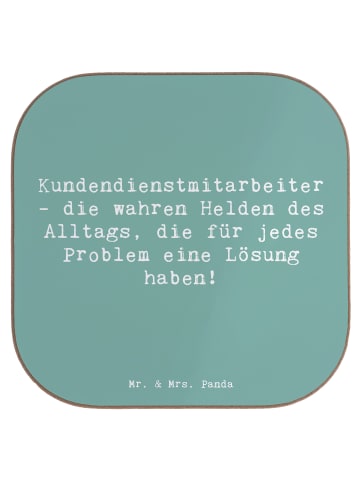 Bierdeckel Spruch Kundendienstmitarbeiter Helde... in Meeresbrise