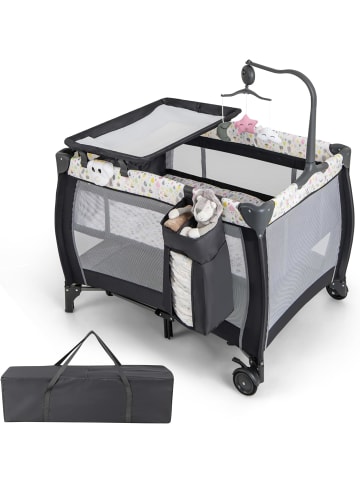 COSTWAY 3 in 1 Beistellbett klappbar in Bunt