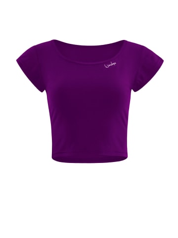 Winshape Functional Light and Soft Cropped Kurzarmshirt AET137LS in dark plum