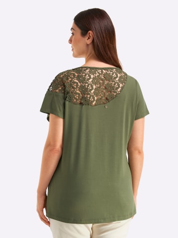 sheego Kurzarm-Shirt in oliv