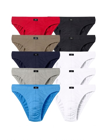 H.I.S H.I.S Minislip (10 Stück) in rot, blau, khaki, grau-meliert, schwarz, weiß