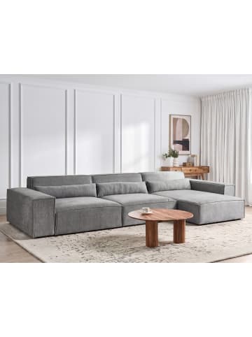 Beliani 4-tlg Modulsofa HELLNAR in Grau linksseitig