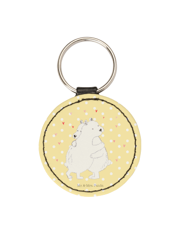 Mr. & Mrs. Panda Anhänger Eisbär Umarmen ohne Spruch in Gelb Pastell