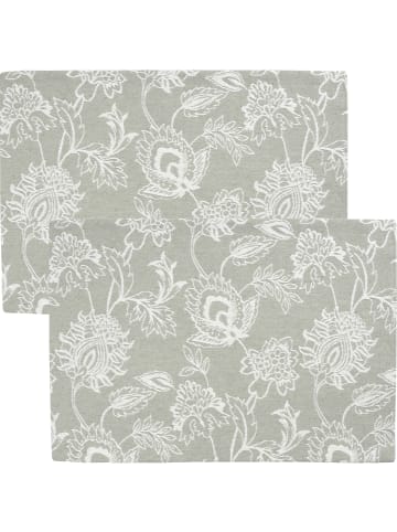 Sander Jacquard, Baumwollmischung Tischset 2er-Pack Lace in grau