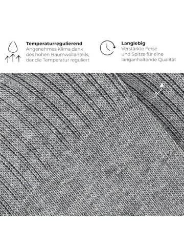 von Jungfeld Füßlinge ESSENTIAL INVISIBLE in Heather Grey