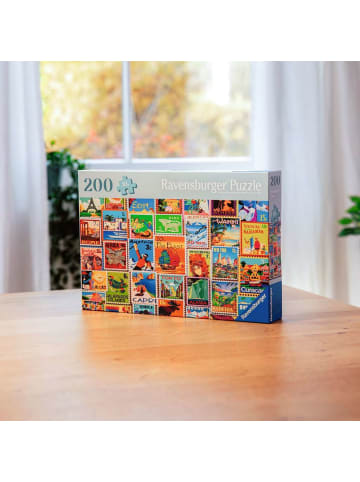 Ravensburger Puzzle 200 Teile Erwachsenenpuzzle 200 Teile - Briefmarken 9-99 Jahre in bunt