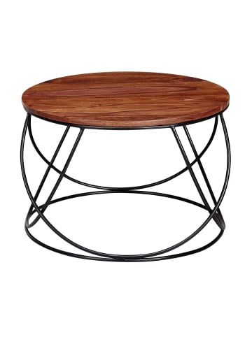 FineBuy Couchtisch in Braun / Sheesham / 60x60x40