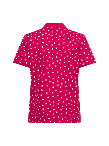 Marie Lund Poloshirt in pink weiß - 0002