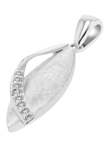 Adeliás Damen Anhänger aus 333 Gold mit Zirkonia in silber