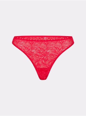 Erlich Textil  Dreamy Lace String aus nachhaltiger Spitze - atmungsaktiv, Dreamy Lace String Tanga aus nachhaltiger Spitze - atmungsaktiv in chilirot