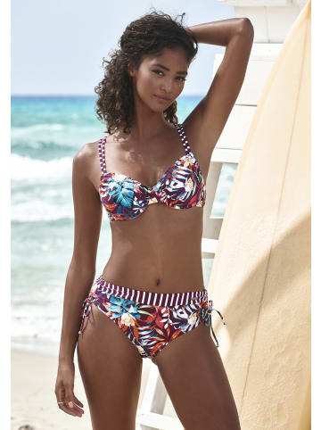 Venice Beach Bügel-Bikini-Top in bordeaux bedruckt