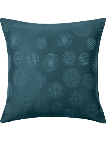 Erwin Müller Jacquard, Baumwollmischung Kissenhülle Calvia in petrol