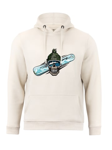 Cotton Prime® Kapuzensweatshirt Skull on Snowboarding in sand