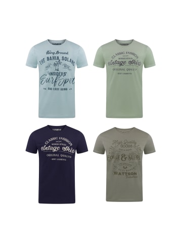 riverso  T-Shirt RIVLeon 4er Pack in Mehrfarbig