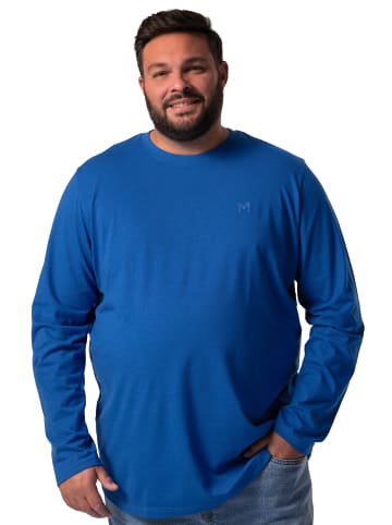 Men Plus Kurzarm T-Shirt in tiefblau