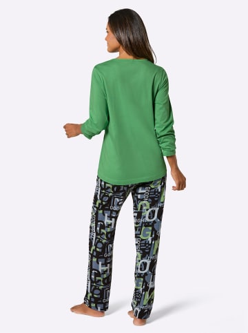 WITT WEIDEN Schlafanzug in schwarz-apfel-bedruckt