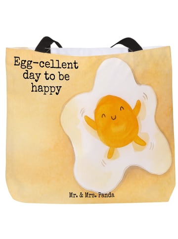 Mr. & Mrs. Panda Schultasche Spiegelei Ei Design mit Spruch in Weiß
