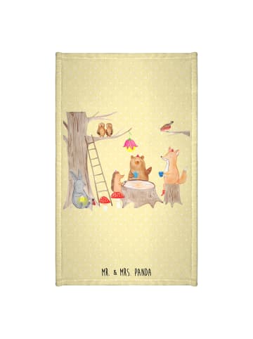 Mr. & Mrs. Panda Handtuch Waldtiere Picknick ohne Spruch in Gelb Pastell