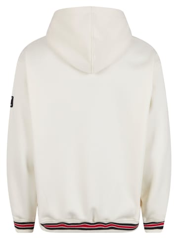 FUBU FUBU FM243-004-1 Fubu Varsity Mesh Hoodie in offwhite/black/red