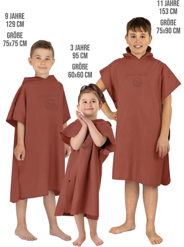 normani Kinder Badeponcho aus schnelltrocknendem Mikrofaser in Rot