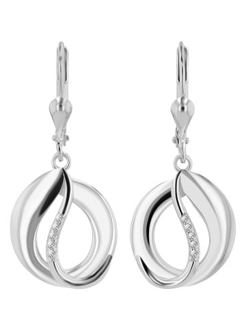 Adeliás Damen Anhänger aus 333 Gold mit Zirkonia in silber