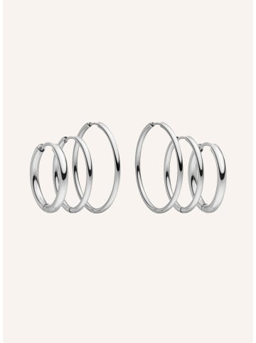 PURELEI 3tlg. 3er-Set Creolen Echo in Silver