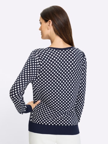 Heine Cardigan in marine-ecru-getupft