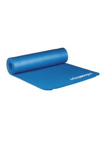 relaxdays Yogamatte in Blau - (B)60 x (H)1 x (T)180 cm