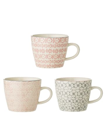 Bloomingville Cécile Tasse groß aus Rose aus Steingut 3er-Set in rose