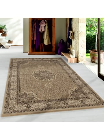 KADIMA DESIGN Teppich Kurzflor Boho Vintage Look Polypropylen Gewebt in Beige